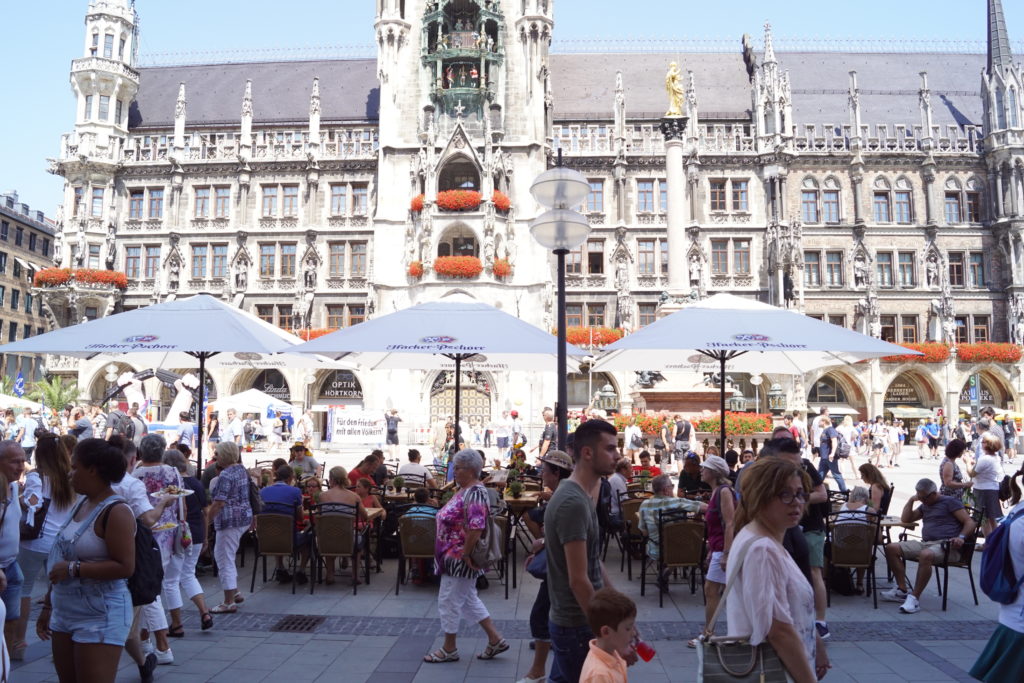 Blick auf den Marienplatz in München